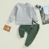 Giyim Setleri Toddler Boy Boy Kız Kıyısı Uzun Kollu Crewneck Pullover Sweatshirt Üst Jogger Pants Set Sonbahar Kış Giysileri