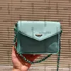 Women Vinatge Classic Mini Flap Silk Fabrics Envelope Rame Bags Candy Kolor Srebrny metalowy uchwyt łańcucha Matelasse Crossbody torebki na ramię Girls 18cm