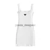 Fashion designer women's casual dress classic retro dress simple sleeveless high-quality knitted fabric women's dress