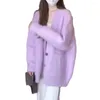 Damskie dzianiny zimowy jesienny sweter dla kobiet elastyczne jednopasmowe dzianinowe kardigan guziki stałych kolorów v szyja codziennie