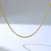 Glory Pace 14K Solid Gold 1,35 mm Curb Miami Cuban Link Real Pure Gold Luxury Biżuteria Złota Łańcuch 14K Naszyjnik Hurtowa