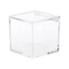 Décoration de fête P82C Cube Transparent Faveur de mariage Boîte à bonbons en plastique Coffrets cadeaux transparents Noël Baby Shower