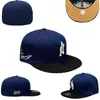 22 Färg Mens Baseball Full Closed Caps White A's Letter Green Color Hat Män Kvinnor Alla lag Sport 2023 Världshjärtmonterade hattar Stitched Love Hustle Flowers F15-11