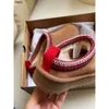 Tasman Ugglisug Slippers Chestnut Fur Slides Sheepskin Shearling Tazz Tazz New Mules Men Men Ultra Miniプラットフォームブートスリップオンシューズスエードアッパーコンフォート秋冬