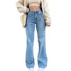 Women's Pants Women Wide Leg Denim Autumn Winter Clothes High Waist Straight Oversized Baggy Flared Jeans Trousers Y2k Streetwear