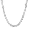 Collier cubain carré en argent S925 de 8mm, Style côte ouest, conception de chaîne cubaine glacée pour femmes