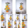 Wazony nowoczesny wazon tekstylny w pomarańczowym wydruku ogrodu Współczesny wystrój domu alternatywny dostawa tkaniny DH7SE