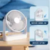 Electric Fans KASYDoFF table fan 3-speed wind regulation quiet and comfortable living room bedroom power bank electric fan 4 / 6 inch 240316