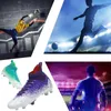 Zapatos de fútbol americano para hombre, botas con tacos de tobillo alto, zapatillas de fútbol antideslizantes para exteriores, zapatillas de entrenamiento de césped para niños