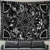 Moon Stars Constellations Tapestry Wall Tapestry Zodiac Galaxy Space Tapestry Bohemian Wall suspendu art Tapisserie Couverture murale 240304