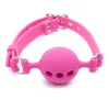 S ML Size Full Silicone Ball Gag per le donne Gioco per adulti Imbracatura per la testa Bocca imbavagliata Bondage Restrizioni Prodotti del sesso Giocattolo del sesso4634723