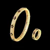 Parure de bijoux de mariage Vankeliif marque de luxe quatre zirconium couleur pierre bracelet et anneaux femmes ensemble de bijoux micro-incrusté zircon classique populaire bijou Q240316