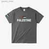 Erkek Tişörtleri Filistin Filistin bayrağı Tişört Moda Jersey Nation Team 100% Pamuk Tişört Tees Ülke Spor Spor salonları PS PSE TOP Q240316