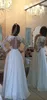 Białe eleganckie sukienki wieczorowe z koronkową aplikacją koraliki zbijające długie rękawy suknie balowe z szarfią na zamówienie sukienki na zamówienie