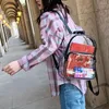 Shoppingväskor transparent pvc ryggsäckar kvinnor rensar skolan ryggsäckar axel stadion godkänd för oro festival sportevenemang