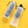 Storage Bags 3pcs Portable Plastic Matte Translucent Umbrella Bag Reusable Drawstring Cover Home Organizer