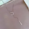 Pendant Necklaces Elegant Temperament 316L Titanium Steel Necklace Simple Exquisite Clavicle Chain Ins Same Square