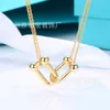 Designer The same U-shaped necklace on the top floor of drama female ts Horseshoe Ring interlocking smooth bamboo clavicle chain Valentines Day gift