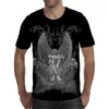 Camisas casuales para hombres Nuevo 2023 Top casual caliente para hombre al aire libre corto sle 3D diseño de cráneo impreso digital T-shirtC24315