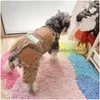 犬のアパレルデザイナー犬の服の高級パンツアパレルとクラシックレターの子犬スリングジャンプスーツコスチュームペットオーバーオール衣装