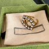 Designer Ring Voor Mannen Luxe 18K Verguld Retro Goud Verstelbare Ring Strass Charme Cadeau Klassiek Merk Liefde Sieraden Lente Mode Stijl