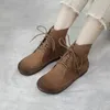 Sapatos casuais couro vintage literário feminino liso faculdade mori único toyamon tornozelo japonês