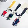 Keychains Lanyards Creative League of Legends Figure Keychains Akali Lee Sin Ahri Yasuo Yone Pendant Keyholder lol Anime Keyrings for Backpack New Y240316