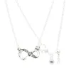 Ожерелье с подвеской из стерлингового серебра, настоящая бесконечность для T Sier, свадебные украшения для женщин, подарок подруге, дизайнерские ожерелья с бриллиантами CZ или GG s