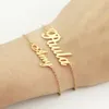 Wunderschönes Tale Edelstahl-Armband mit beliebigem Namen, handgefertigtes personalisiertes Armband für Damen, Namensschild-Schmuck, exquisite Buchstaben 240315