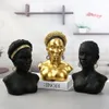 アフリカの芸術彫刻クリエイティブアフリカンレディブラックバストアフリカ系アメリカ人彫刻樹脂クラフトデスクトップ装飾モダンホーム装飾240307