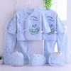 Clothing Sets Born Infant Baby Suits Boys Girls Clothes Tops Pants Bibs Hats Girl Set For Outfit 7PCS/SET