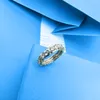 Designer Ring Luxury Women Charm Diamond Rings Ladies Jewel Man Fashion Classic aldrig bleknar högkvalitativ Silvery Nice Anniversary Gift