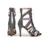 Dansschoenen Latin Dames Zilver Dames Voor Dames Jazz Laarzen Hoge hak Sandalen Meisjes Stiletto Hakken 9,5 cm Buiten