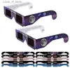 Lunettes de soleil Autres accessoires A/V Viseur d'éclipse solaire pour observation directe de l'éclipse solaire pare-soleil de sécurité lentille d'éclipse solaire plein cadre H240316