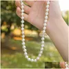 Perlenketten Künstliche 8mm Perlen Perlen Einfache Anhänger Halsketten Für Frauen Mädchen Hochzeit Party Club Dekor Modeschmuck Drop Deliv Dhqjx