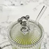 Wine Glasses Bear Glass Drinking Cup Sippy With Lid Household