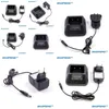 Andra walkie talkie accessoarer baofeng radio walkie talkie batteri adapter eu us uk au skrivbord laddare passform för UV-5R UV-5RA 5RB UV-5 DHACK