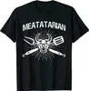 Camisas informales para hombre, camiseta de algodón con cuello redondo Vintage Meatatarian, camisetas informales gráficas para hombre, Tops DropshippingC24315