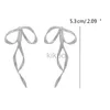 매달려 샹들리에 나비 매듭 귀 펜던트 보우 노드 이어 낙하 금속 귀걸이 우아한 귀 반지 여자를위한 크리스마스 선물 24316