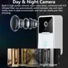 Doorbells Wireless Doorbell WiFi Outdoor HD Camera Security Door Bell Night Vision Video Intercom Voice Change For Home Monitor PhoneH240316