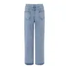 Low Rise Jeans Womens Spring Fall Fashion Straight Leg Pants Designer Denim Trousers Blue Vintage Mom Loose 240307