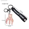 Keychains Lanyards Horror Wednesday Addams Sile Keychain Toy Thing Hand Home Decor Keychain Doll Schoolbag Pendant Halloween Toy Costume Props Y240316