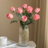 Simulierte Einzelzweigrostrose, Retro -Haus, Hochzeitshalle -Dekoration, künstliche Blumen, getrocknete Blumen Rose