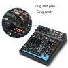 Mixer Mini Mixer Professional Digital Audio Portable Sound Mixing Console med ljudkort Bluetooth -funktion