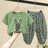 Kleidungssets Kinder Kleidung Sets Jungen Mädchen 2023 Sommer Mutter Kinder Kleidung Baumwolle T-shirt Kurze Ärmel Hosen 2 stücke Anzug Baby Kleidung