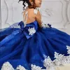 Robes de fille de luxe bleu robe à paillettes 2-14T enfants formel Pageant Gala robe de bal demoiselle d'honneur Costume de mariage vêtements de remise des diplômes