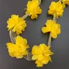 헤어 액세서리 100pcs/lot 6.5cm 9-Petals Chiffon Flower Trim for Girls 아기 머리띠 꽃 옷 장난감 재봉 장식