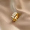 Bague de styliste avec diamants pour femmes, bijoux classiques plaqués or Rose, cadeaux de vacances de mariage, nouvelle collection