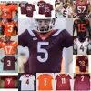 Fotbollströjor anpassade 2024 Virginia Tech Hokies Football Jersey NCAA College Quincy Patterson II Terrell Edmunds Fuller Taylor Wilson Hall Smith