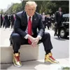 Casual schoenen t Trump sneakers de nooit overgave high-tops designer 1 ts gouden aangepaste mannen buitenom comfort sport trendy vazen overtimen otnwh